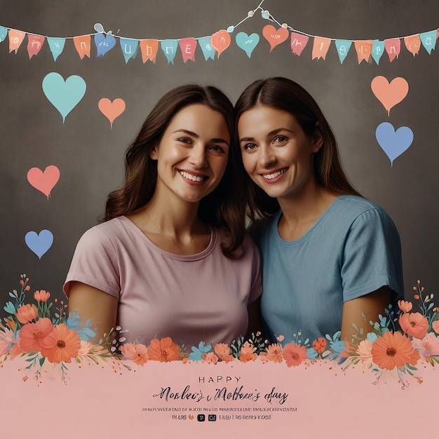 mothers day poster template for social media