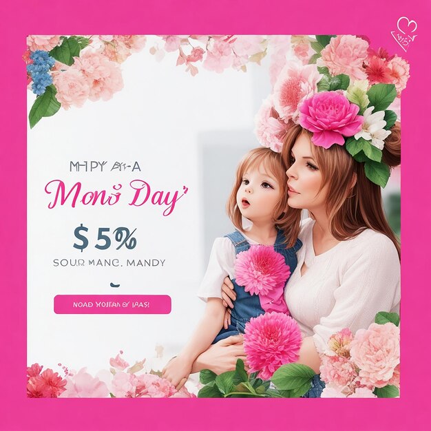 Photo mothers day sale social media post design