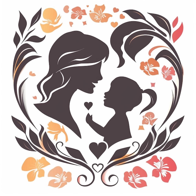 mothers day vector logo isolated on background