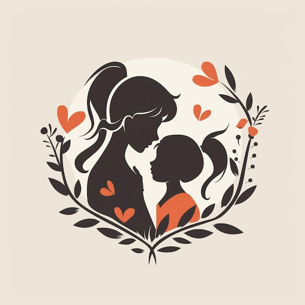 mothers day vector logo isolated on background