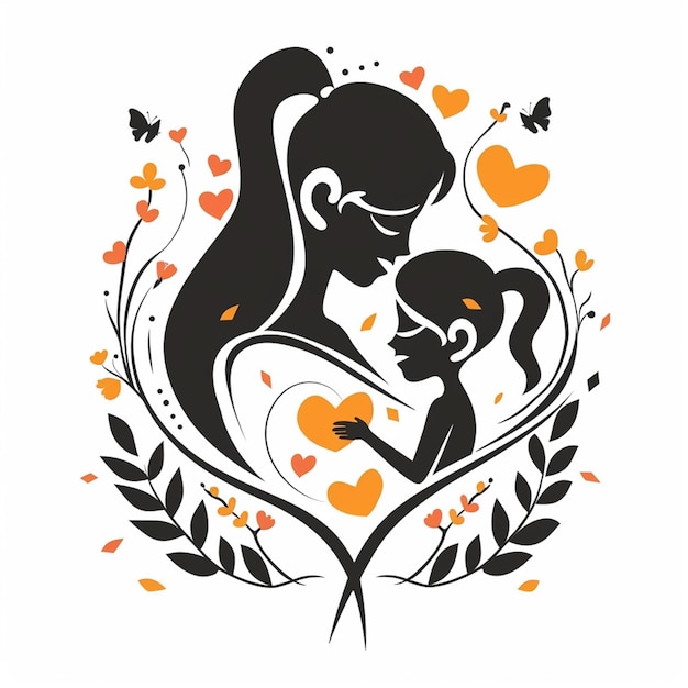 mothers day vector logo isolated on background