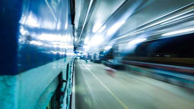 Motion Blur at Railway Station