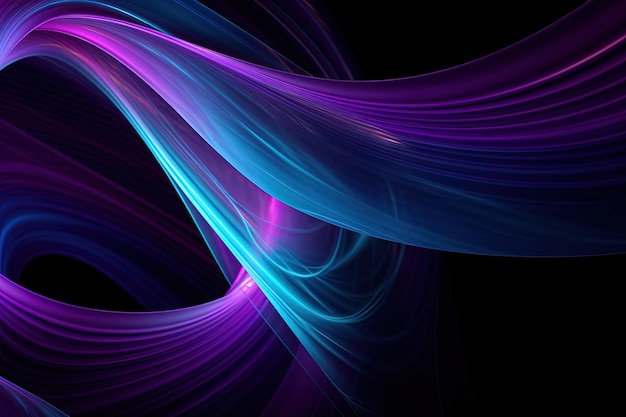 Motion sound wave Abstract multicolored glowing lines