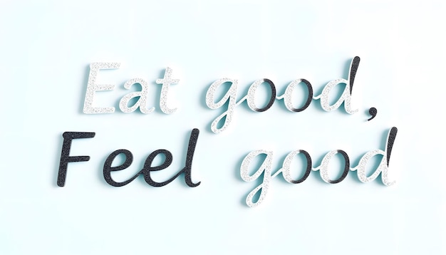 Photo motivation inspirational quote eat good feel good healthy life style background isolated with