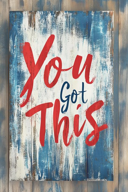 Motivational textured canvas art