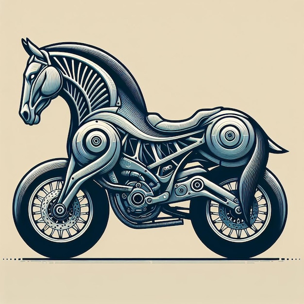 Motor bikes look like horses