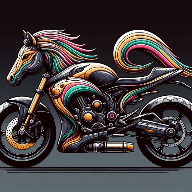 Motor bikes look like horses