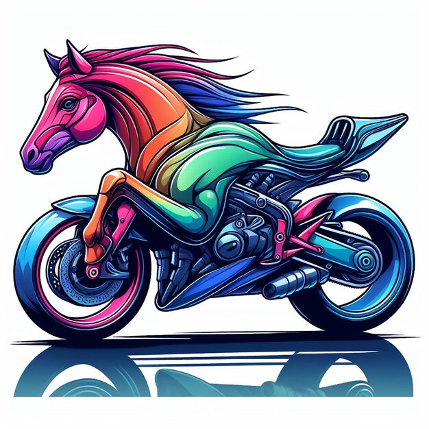 Motor bikes look like horses