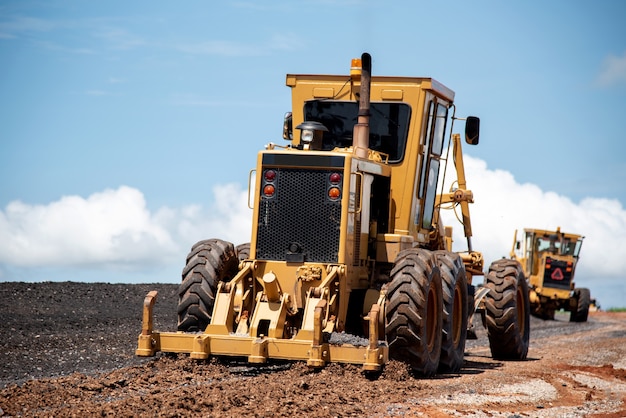 Motor Grader Civil Construction improvement base road work 