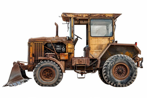 Motor Grader Image Isolated In Transparent Background