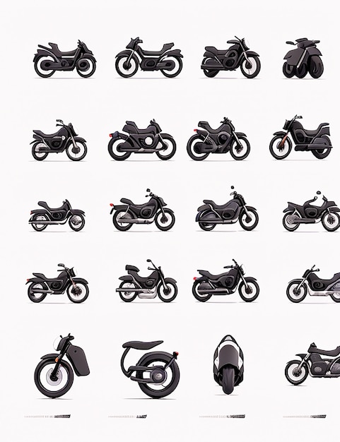 motorcycle icons free generate by AI