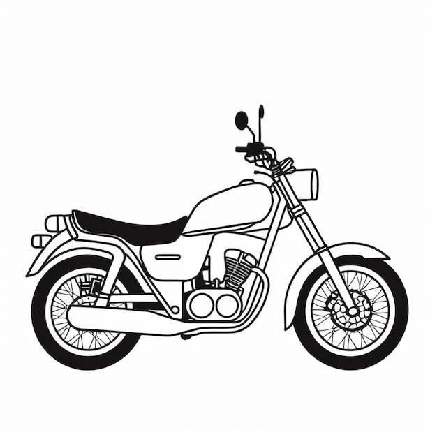 Photo a motorcycle with a drawing of a motorcycle that says quot motorcycle quot