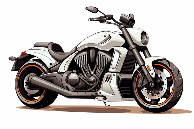 Photo a motorcycle with a white and black design on the side