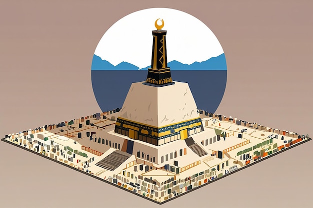 Mount Arafat Vector Icon Hajj Pilgrimage Iconset