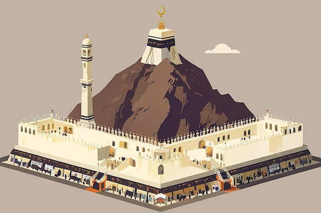 Mount Arafat Vector Icon Hajj Pilgrimage Iconset