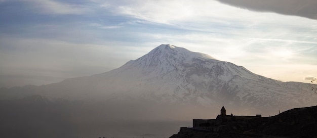 Mount Ararat and Khor Virap Monastery