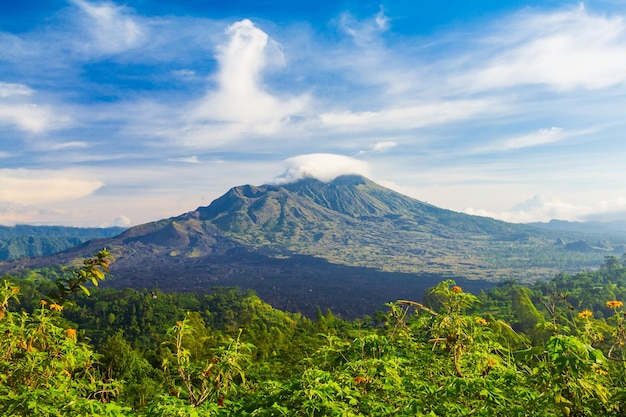 Mount Batur volcano Bali island