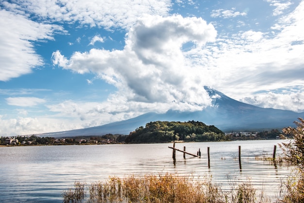 Mount fuji at kawaguchiko Lake in Yamanashi, japan