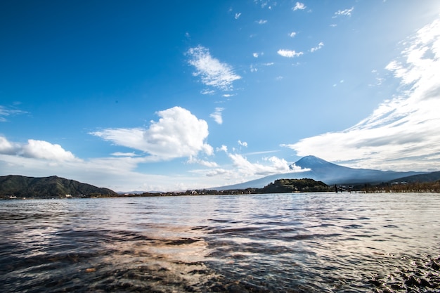 Mount fuji at kawaguchiko Lake in Yamanashi, japan