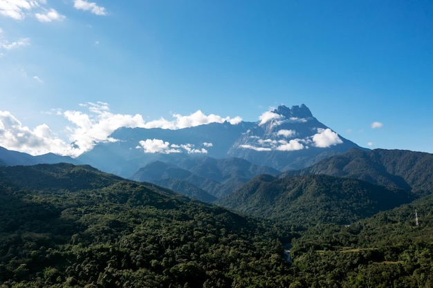 Mount Kinabalu view from Kota Belud Sabah Malaysia