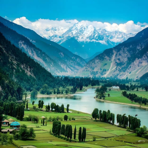 Mount Lake view picture in Kashmir 1