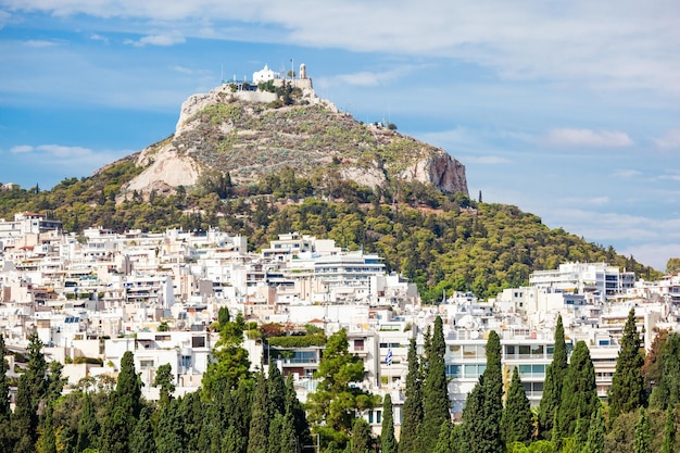 Mount Lycabettus, also known as Lykabettos, Lycabettos or Lykavittos. It is a Cretaceous limestone hill in Athens, Greece.