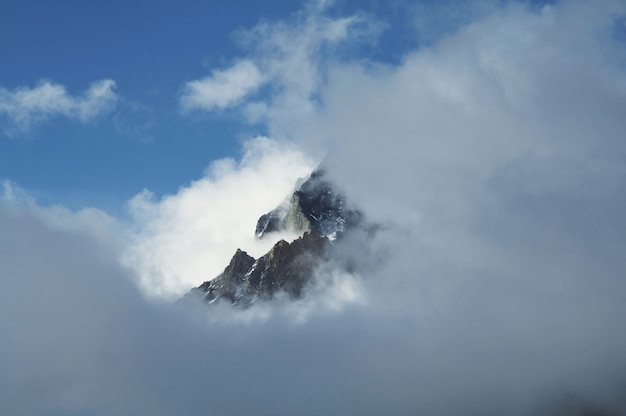 Mount peak in clouds in Himalayan