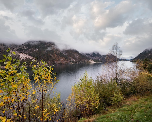 Mountain alpine autumn lake Achensee Alps Tirol Austria