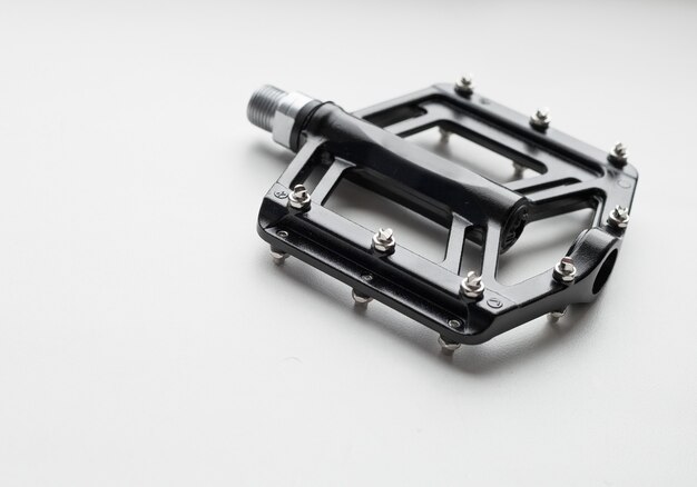 Mountain bike pedals on an isolated white background