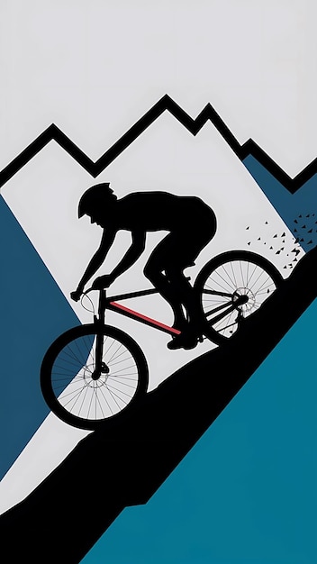 mountain bike rider navigating a steep downhill course