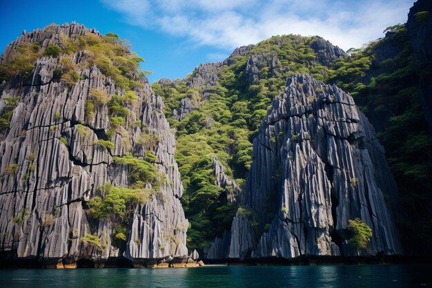 Mountain cliff at el nido philippines