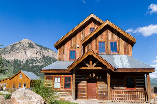 Mountain homes in Crested Butte, Colorado.