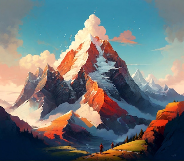 mountain illustration