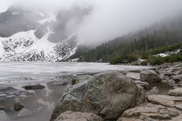 Mountain lake near Morskie Oko, Zakopane