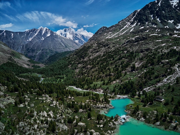 Mountain lake, Russia West Siberia, Altai mountains, Katun ridge.