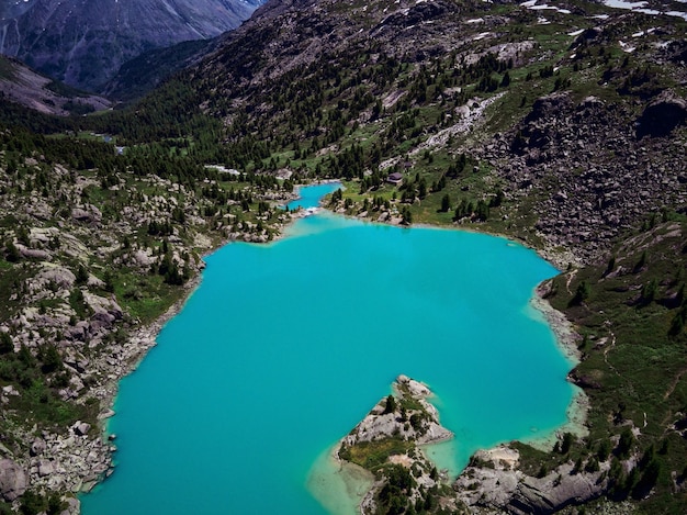 Mountain lake russia west siberia altai mountains katun ridge