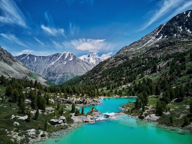 Mountain lake russia west siberia altai mountains katun ridge