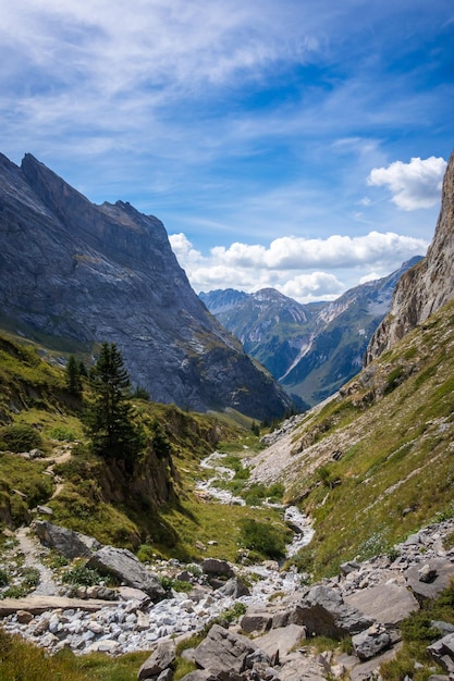 Mountain landscape in French alps