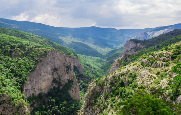 Mountain landscape in summer Grand Canyon of Crimea