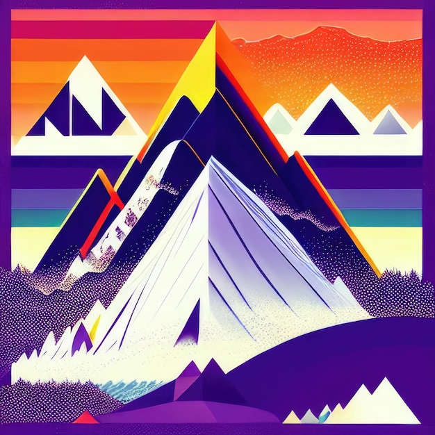 mountain landscape vector illustration