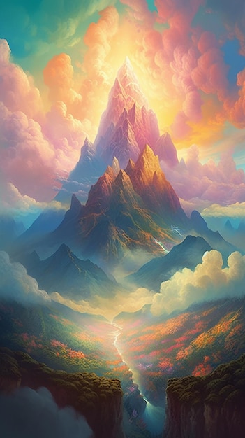 The mountain of life painting by astra