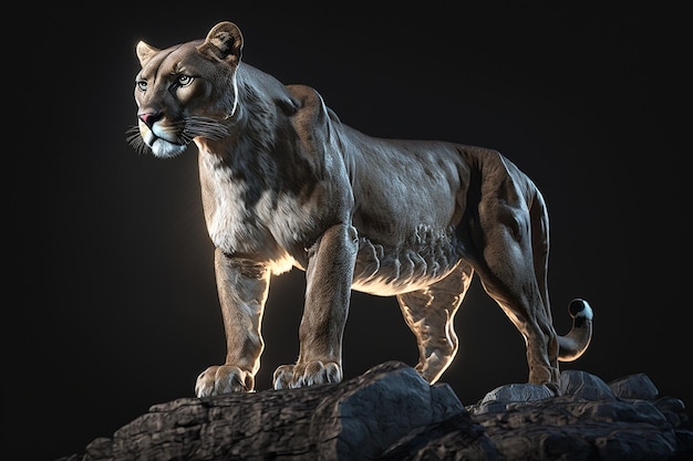 Mountain lion beautiful national animal ai generated art