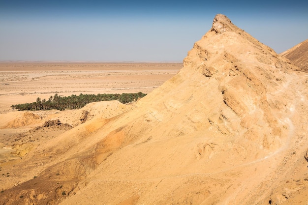 Mountain oasis Tamerza in Tunisia near the border with Algeria