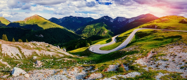 Mountain peaks covered with snow. Beauty world Italy Europe