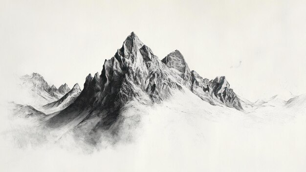 Mountain Range Drawing