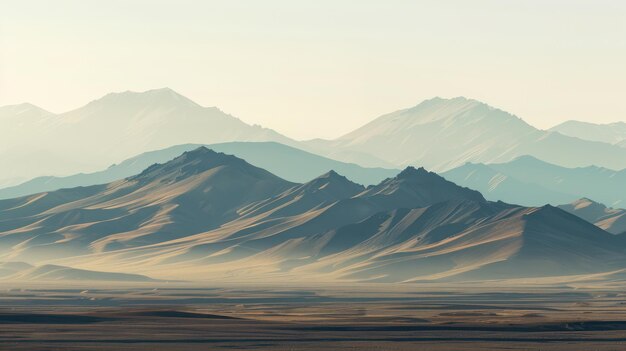 Mountain Range in Haze