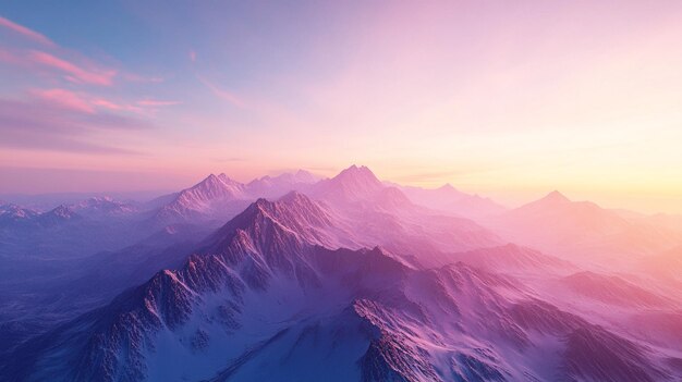 Mountain Range Sunrise Majestic View