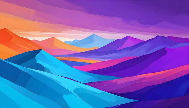 a mountain range with colorful mountains in the background