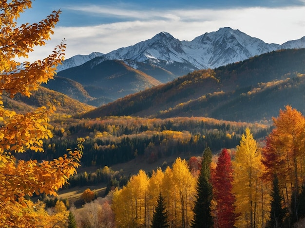 Photo a mountain range with a mountain in the background