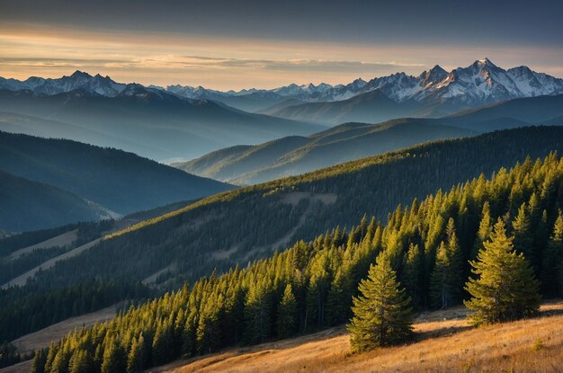 Photo a mountain range with a mountain range in the background